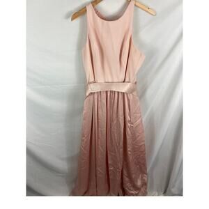 White by Vera Wang Pink Belted Bow Detail Maxi Gown Dress Size 14